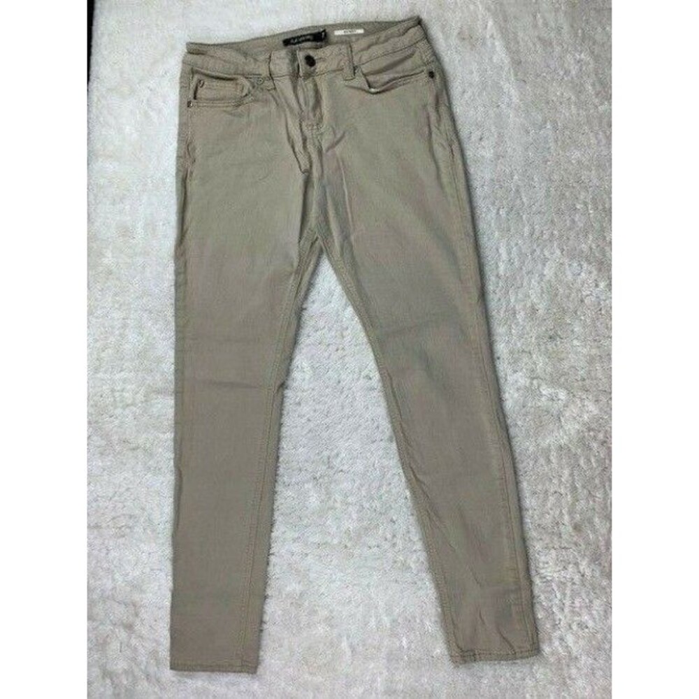Blackheart Size 7 Womens Tan Jeans Skinny Mid Rise Stretch